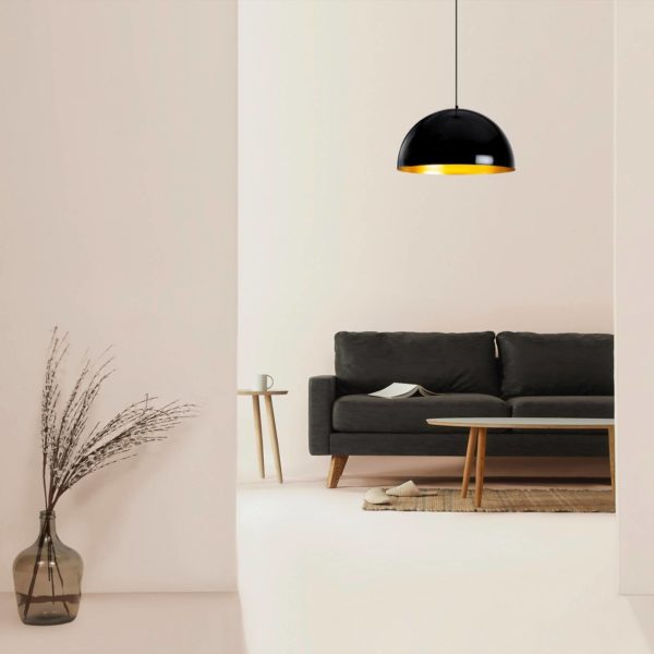 Opviq Suspension Berceste 235-S Ø50 cm noire/dorée Opviq