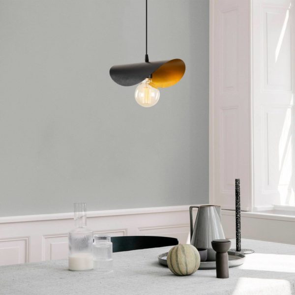 Opviq Suspension Sivani MR-830 à 1 lampe noire/dorée Opviq