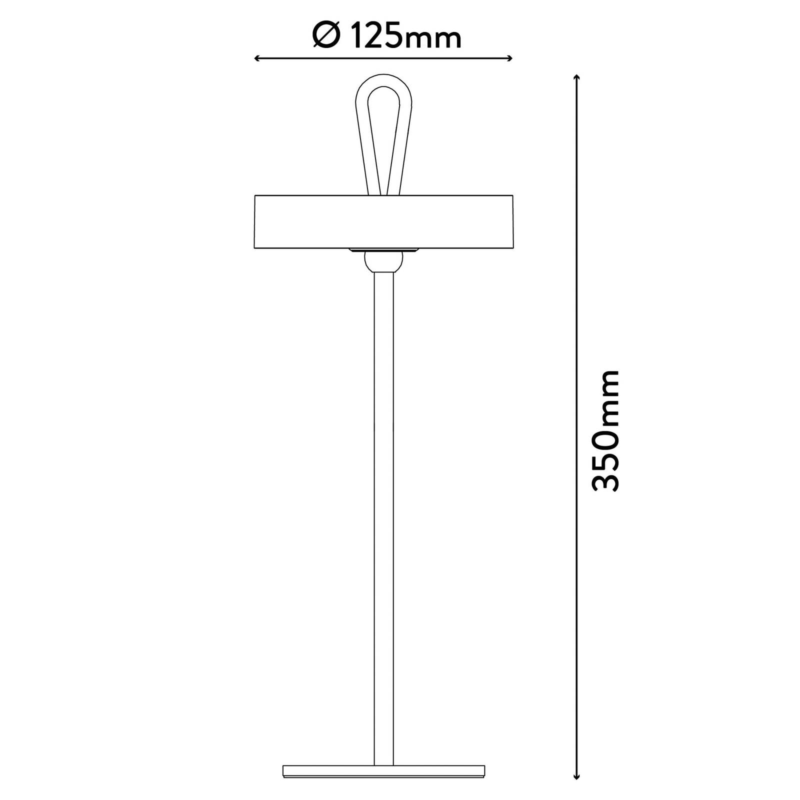 Näve Lampe à poser batterie LED Ella aimantée blanche Näve