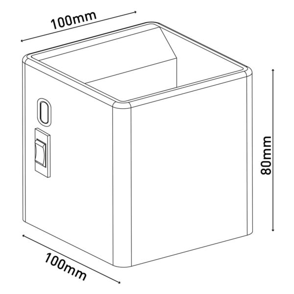 Näve Applique LED Cube batterie, aimantée, noire Näve