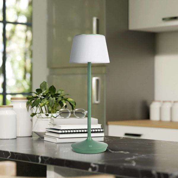 Näve Lampe table solaire LED Emmi CCT recharge, verte Näve