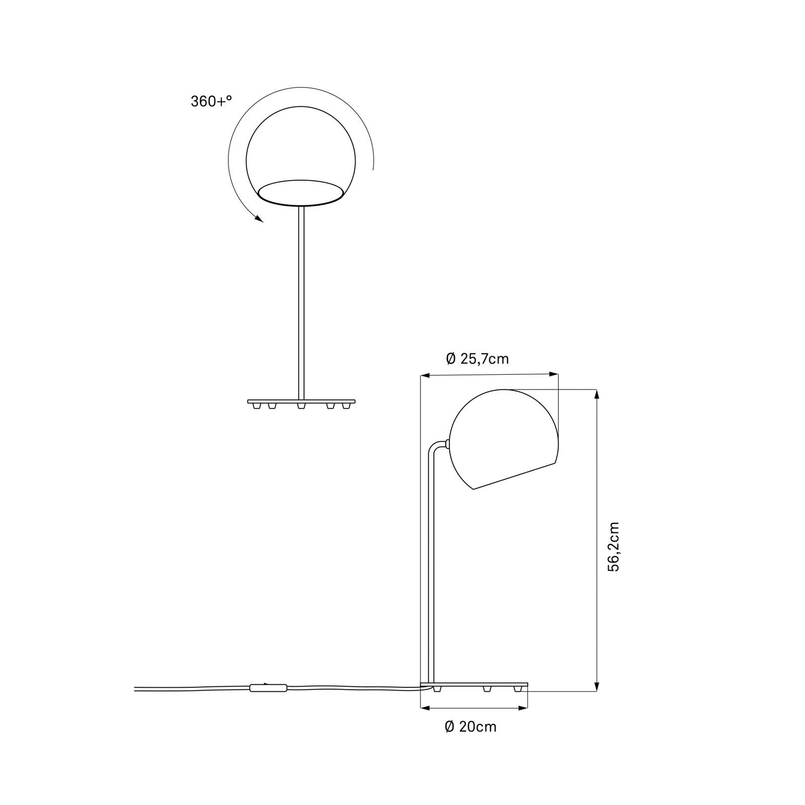 Nyta Tilt Globe lampe à poser