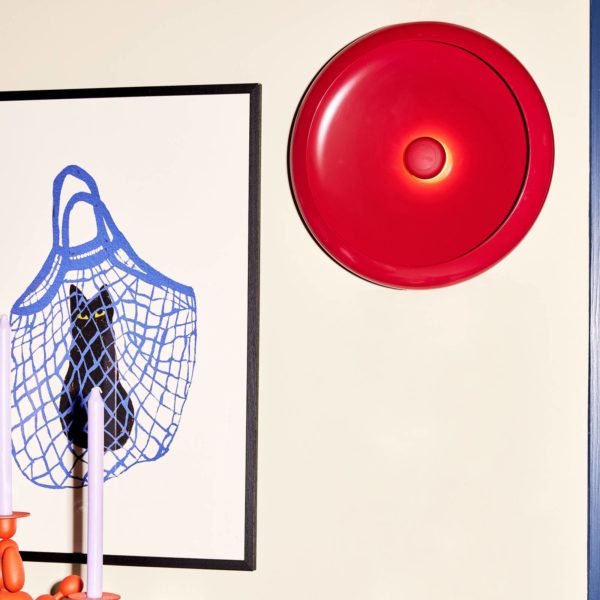 Fatboy Oloha Large applique murale LED rechargeable lobby red Fatboy