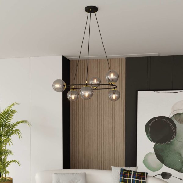 Euluna Suspension Glassy 6 lampes