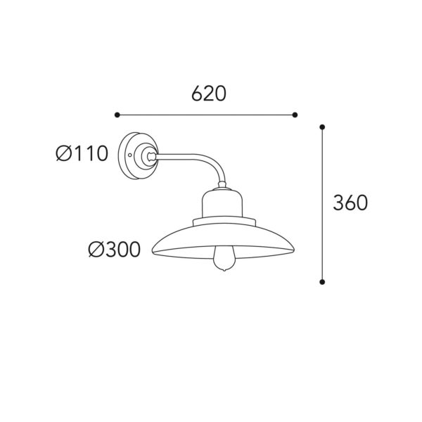 Moretti Luce Applique murale Patio 1693 en laiton ancien Moretti Luce