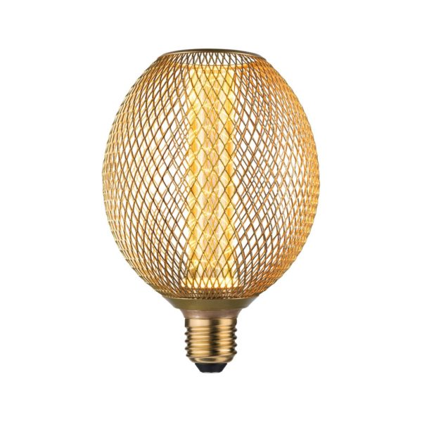 Paulmann LED MetallicGlow Globe Spiral E27 laiton Paulmann