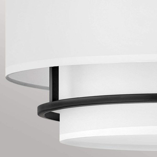 HINKLEY Suspension Graham Duo Mount 4 à 4 lampes Ø 58,4 cm, noir HINKLEY