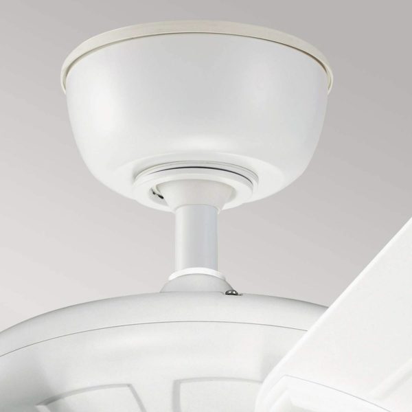 KICHLER Ventilateur de plafond Kevlar 42 IP44, blanc, Ø 107 cm KICHLER