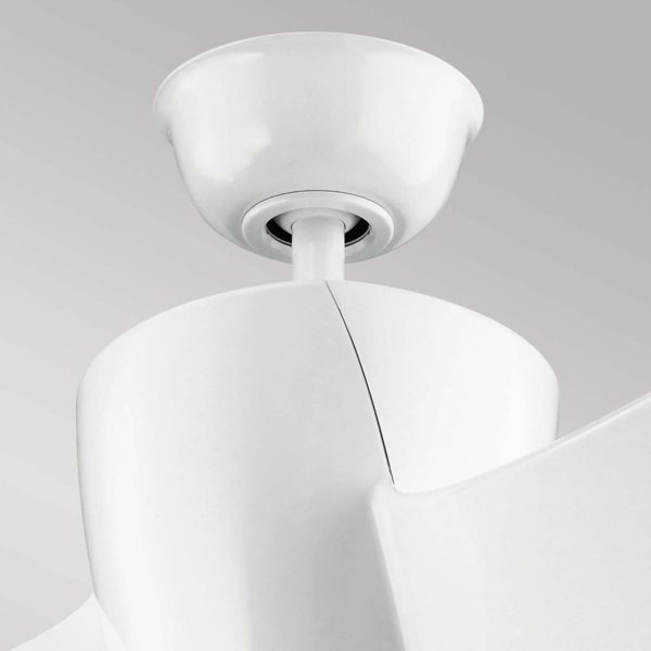 KICHLER Ventilateur de plafond LED Phree 56, à trois pales, blanc KICHLER