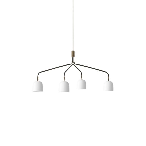 GUBI Lustre Howard à 4 lampes 134x103 cm blanc/gunmetal GUBI