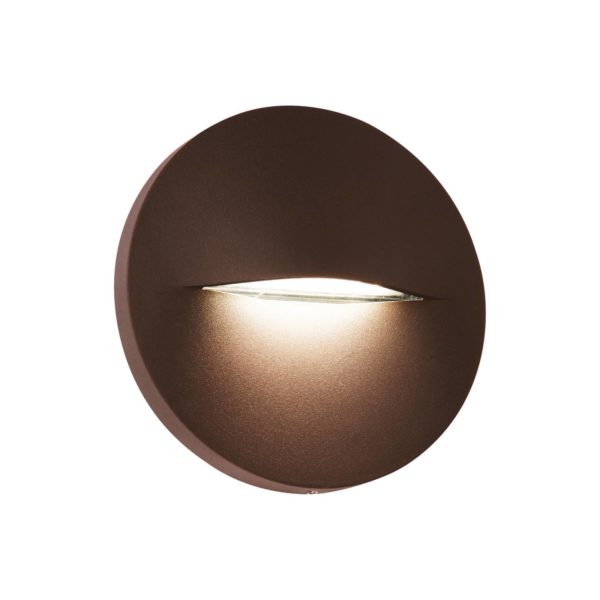 Viokef Applique d’extérieur LED Vita, brun rouille, Ø 14 cm Viokef