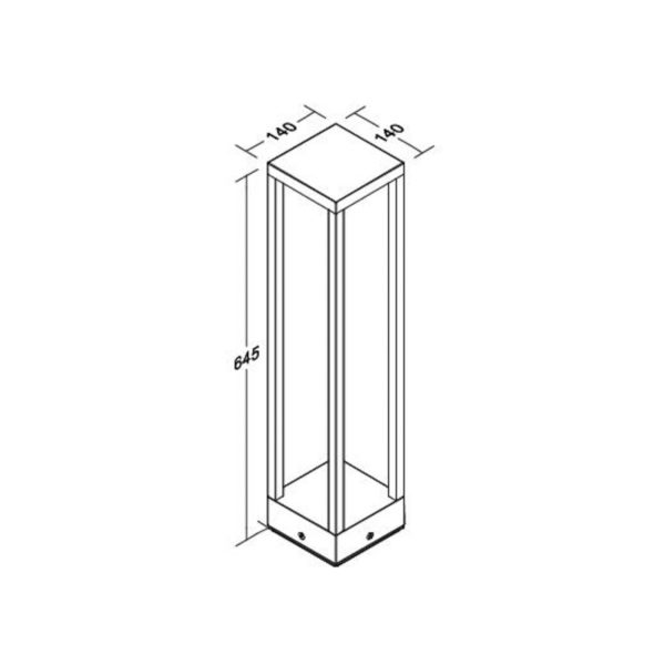 BRUMBERG Borne lumineuse LED Abee, graphite, IP54, hauteur 65 cm BRUMBERG