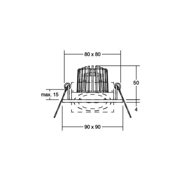BRUMBERG Spot encastrable LED Abran, aluminium mat, RC, pivotant BRUMBERG