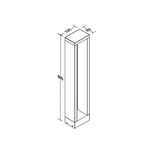 BRUMBERG Borne lumineuse LED Addia, graphite, IP54, hauteur 90 cm BRUMBERG