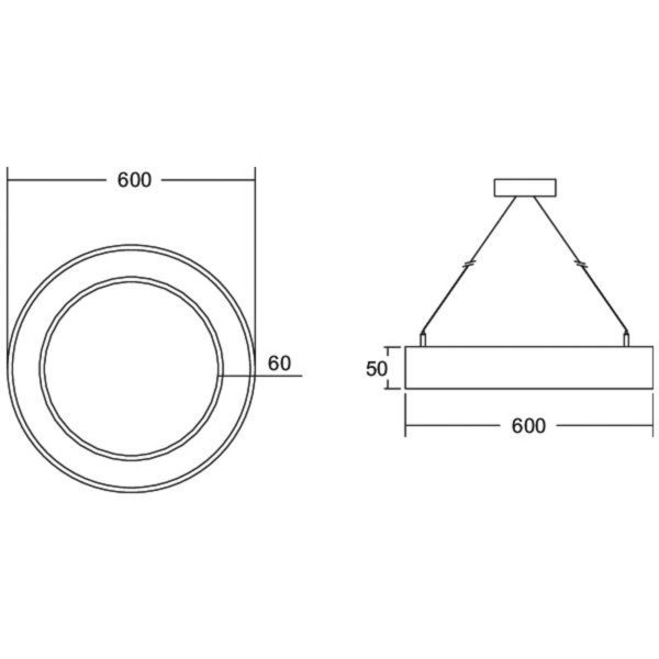 BRUMBERG Biro Circle Ring5 direct Ø 60 cm DALI blanc 840 BRUMBERG