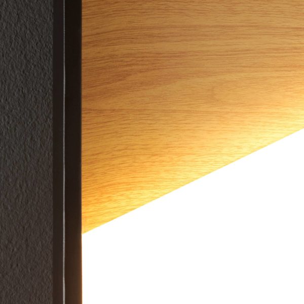 Eco-Light Applique murale LED Vista, bois clair/noir, 30 x 30 cm Eco-Light