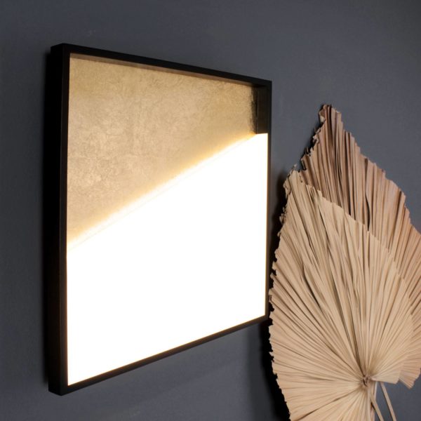 Eco-Light Applique murale LED Vista, or/noir, 30 x 30 cm Eco-Light