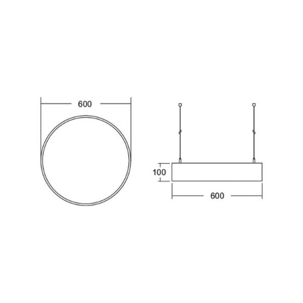 BRUMBERG Biro Circle direct Ø 60 cm, on/off, argent, 4000 K BRUMBERG