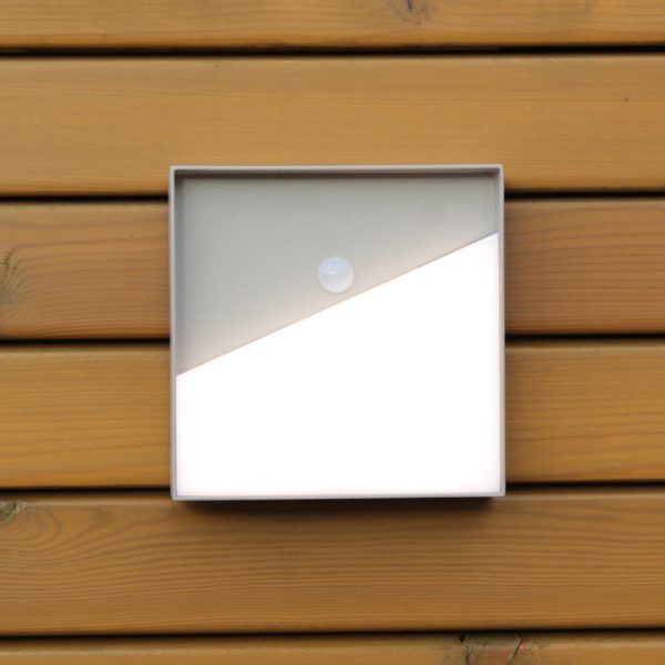 Eco-Light Applique murale LED rechargeable Meg, sable, 15 x 15 cm, capteur Eco-Light