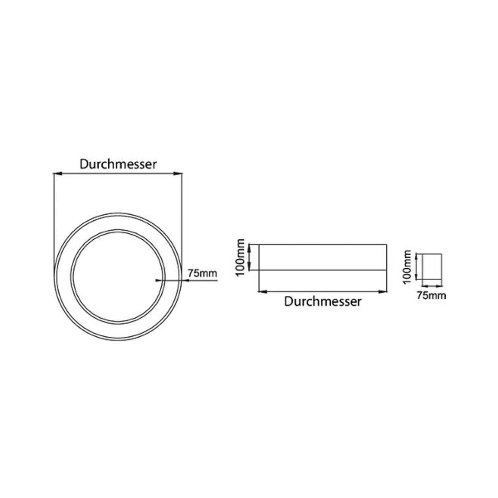 BRUMBERG Biro Circle Plafond circulaire Ø 75cm 40W on/off argent 830 BRUMBERG