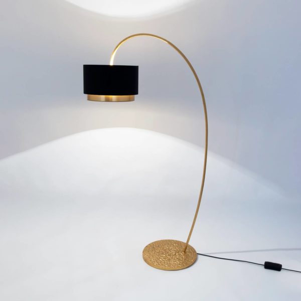 Holländer Lampe sur pied Meteor, doré, hauteur 169 cm, fer Holländer