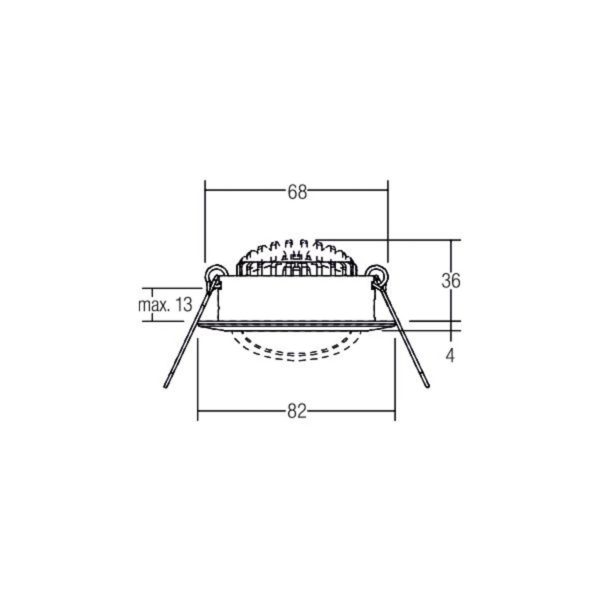 BRUMBERG BB03 Spot RC Driver rond Boîtier de connexion noir mat BRUMBERG