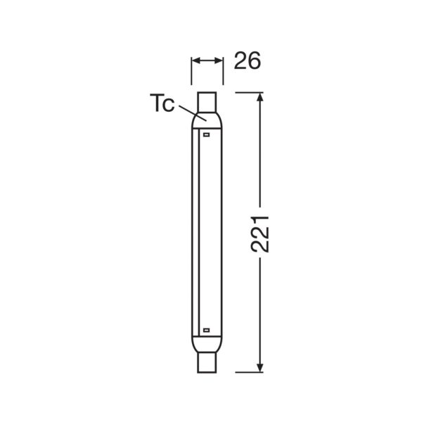 Ampoule tubulaire LED OSRAM S15, S19, 22,1 cm, 4 W, 2.700 K Osram