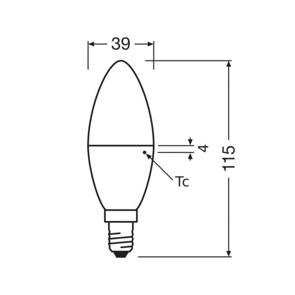 OSRAM LED Classic Star, bougie, mat, E14, 7,5 W, 4.000 K Osram