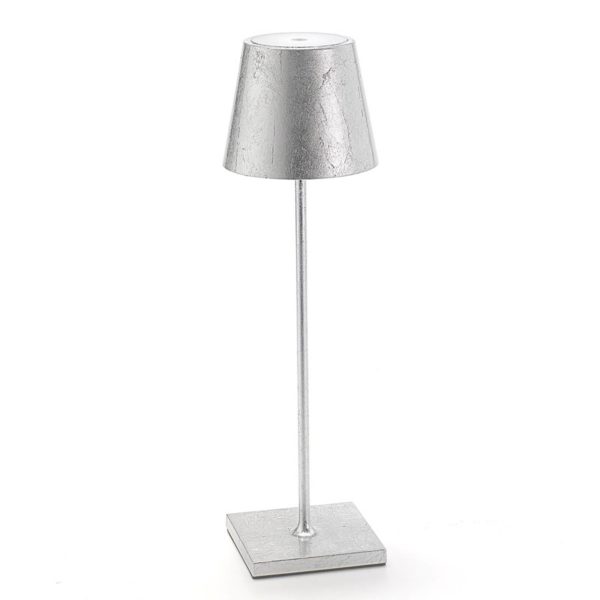 Zafferano Poldina Lampe à poser LED Accu Décor argenté Zafferano