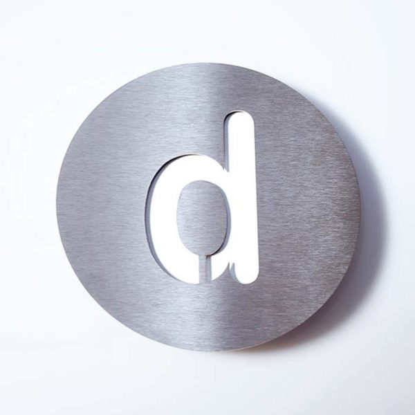 Absolut/ Radius Numéro de maison Round en inox - d Absolut/ Radius