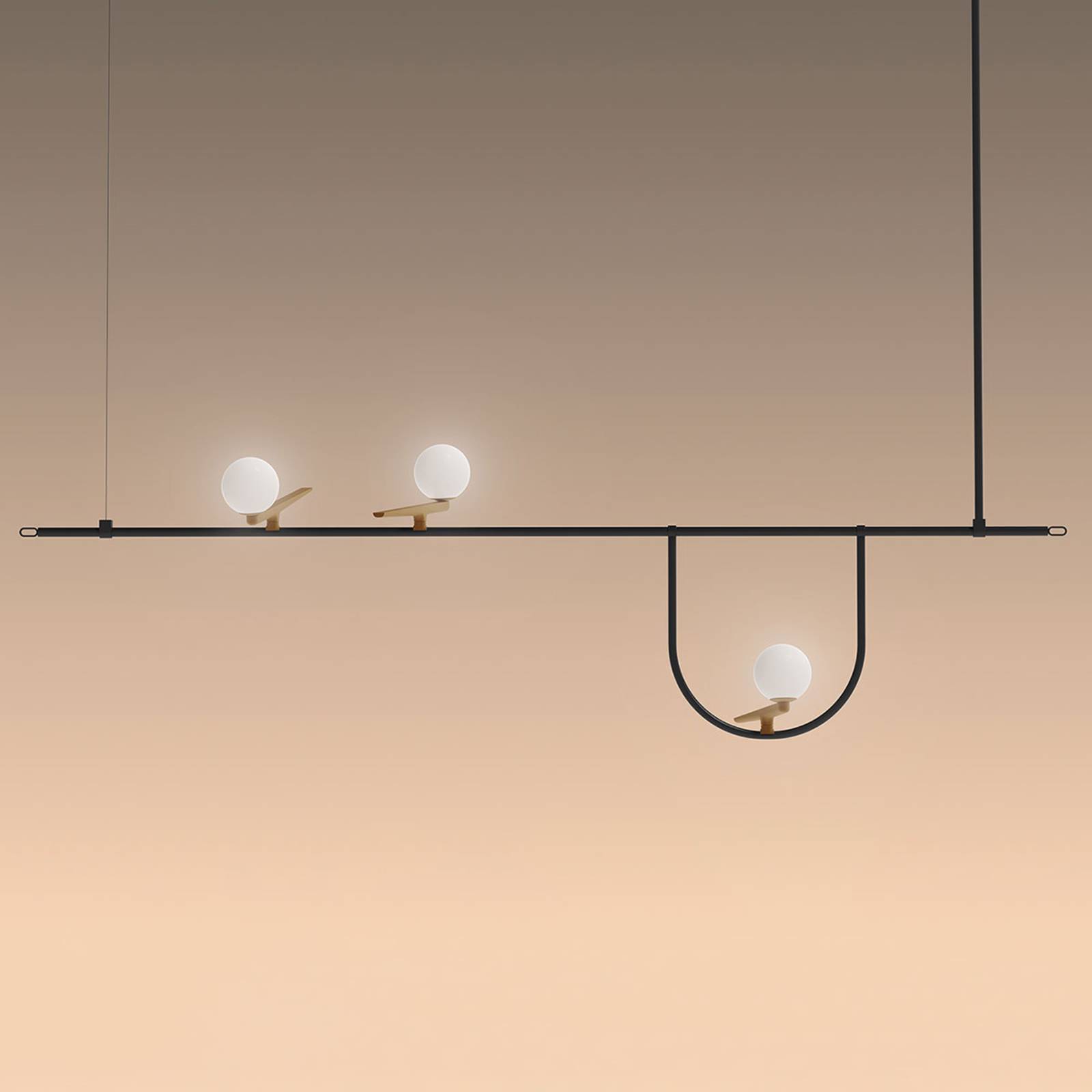 Artemide Yanzi 1 suspension LED 3 lampes push dim Artemide