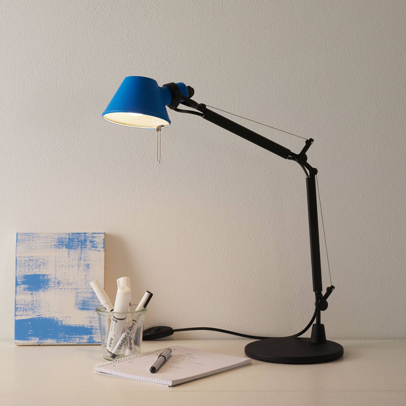 Artemide Tolomeo Micro Bicolor table noir/bleu Artemide