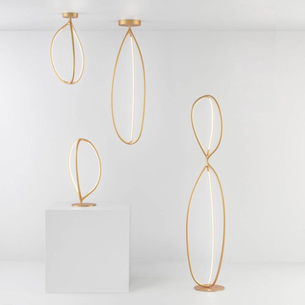 Artemide Arrival plafonnier, appli, laiton, 130 cm Artemide