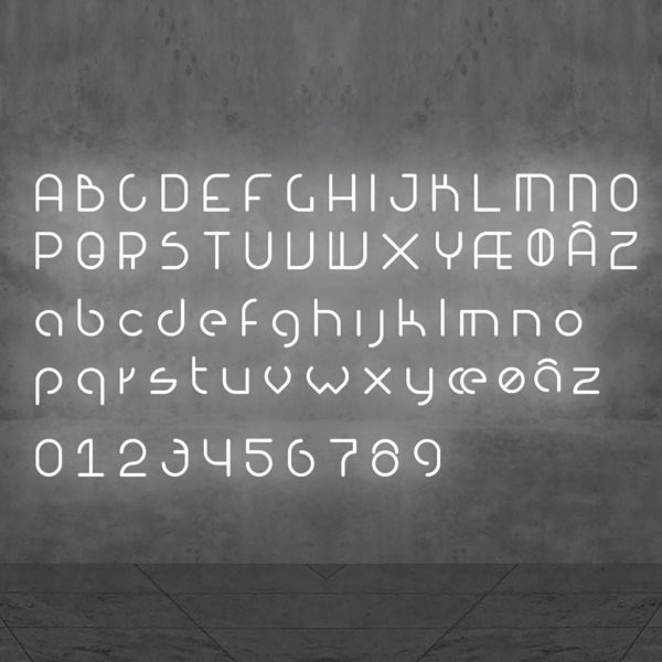 Artemide Alphabet of Light applique majuscule L Artemide