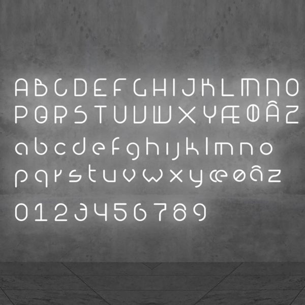 Artemide Alphabet of Light applique majuscule V Artemide