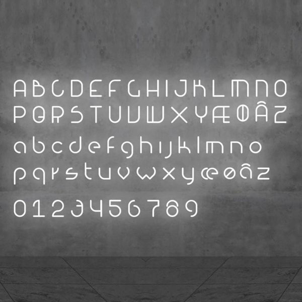 Artemide Alphabet of Light applique majuscule W Artemide