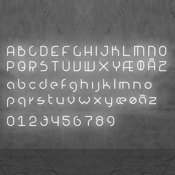 Artemide Alphabet of Light applique minuscule y Artemide