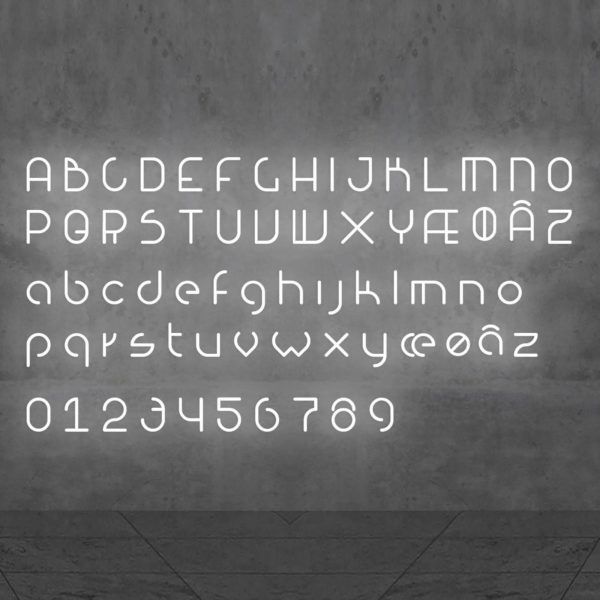 Artemide Alphabet of Light applique minuscule æ Artemide