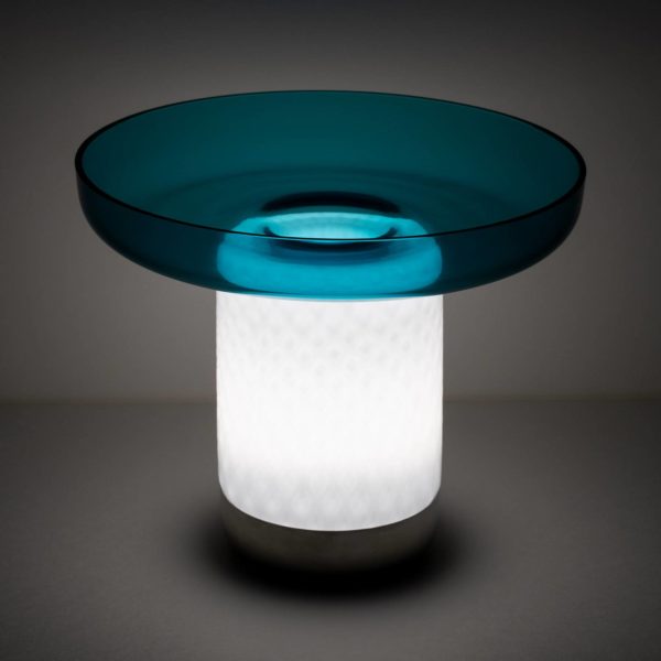 Artemide Bontà lampe à poser LED, coupe turquoise Artemide