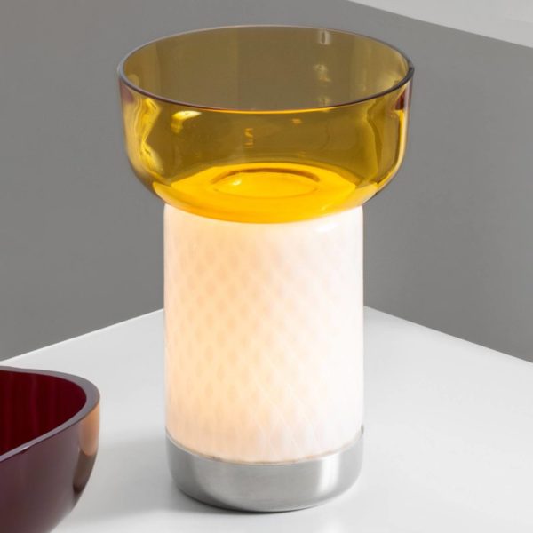 Artemide Bontà lampe à poser LED, bol jaune Artemide