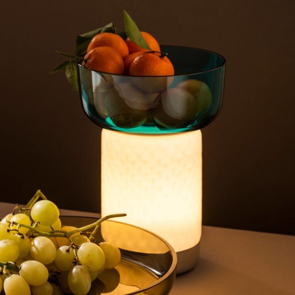 Artemide Bontà lampe à poser LED, bol turquoise Artemide