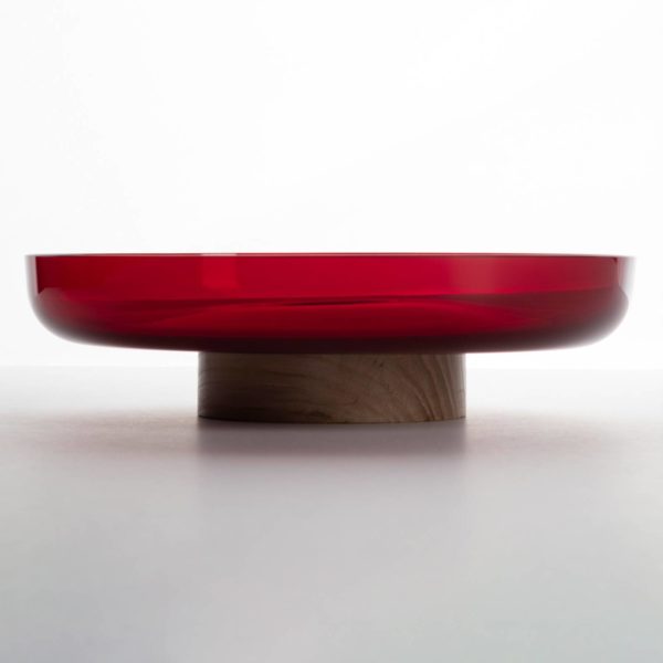 Artemide Bontà coupe en verre pied en bois