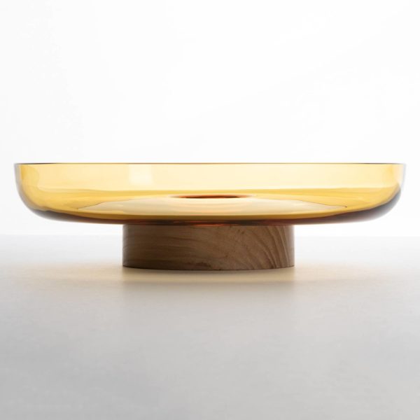 Artemide Bontà coupe en verre pied en bois
