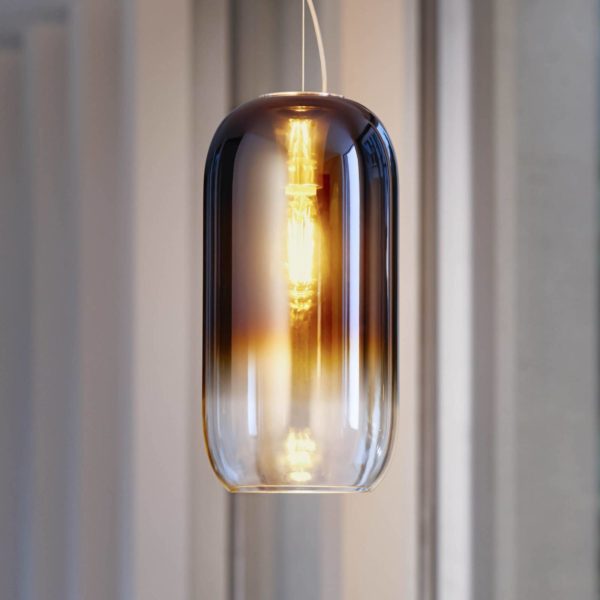 Artemide Gople suspension bleue/noire Artemide