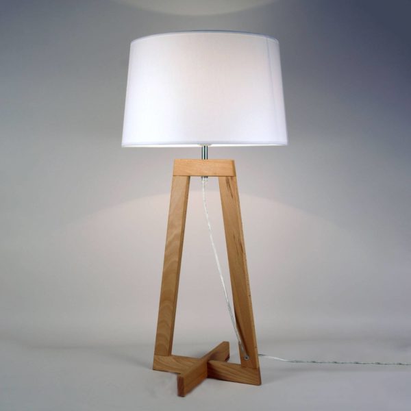 Aluminor Lampe à poser Sacha LT en tissu et bois Aluminor