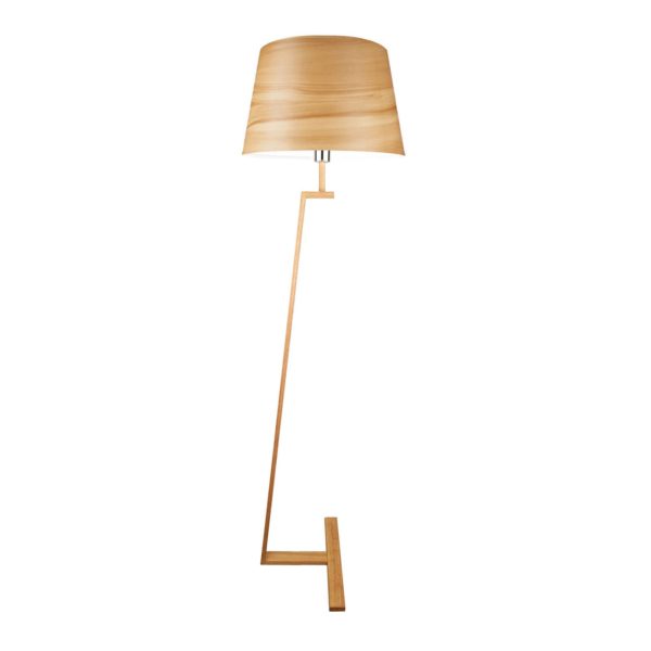 Aluminor Lampadaire Memphis LS plaqué bois véritable Aluminor