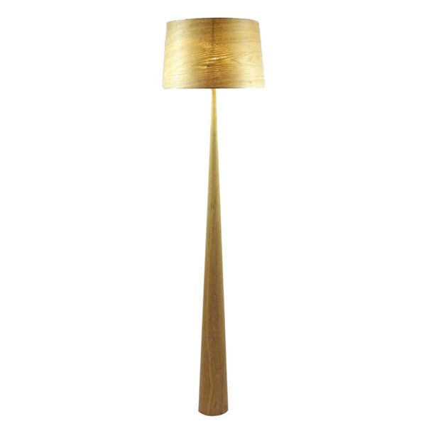 Aluminor Lampadaire Totem LS métal, plaqué bois véritable Aluminor