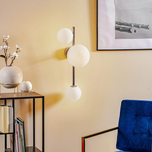 ALDEX Applique Dione à trois lampes, chromée ALDEX