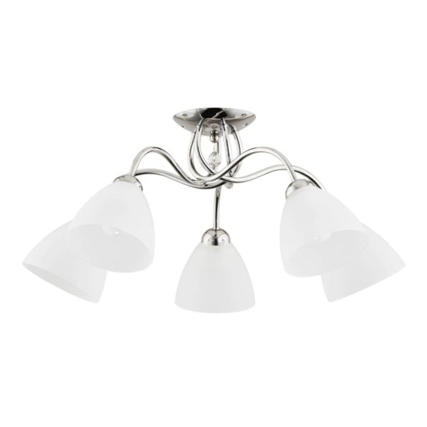 Alfa Plafonnier Svetlana, cinq lampes, argenté Alfa
