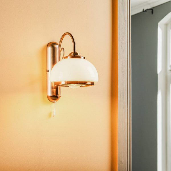 Alfa Applique Parsau avec abat-jour en verre Alfa